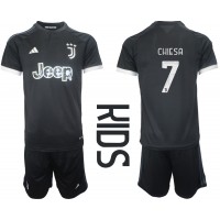 Dres Juventus Federico Chiesa #7 Rezervni za djecu 2023-24 Kratak Rukav (+ kratke hlače)